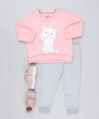Conjunto-Infantil-de-Blusao-Marie-Rosa---Calca-em-Moletom-Cinza-Mescla-9169070-Cinza_Mescla_3