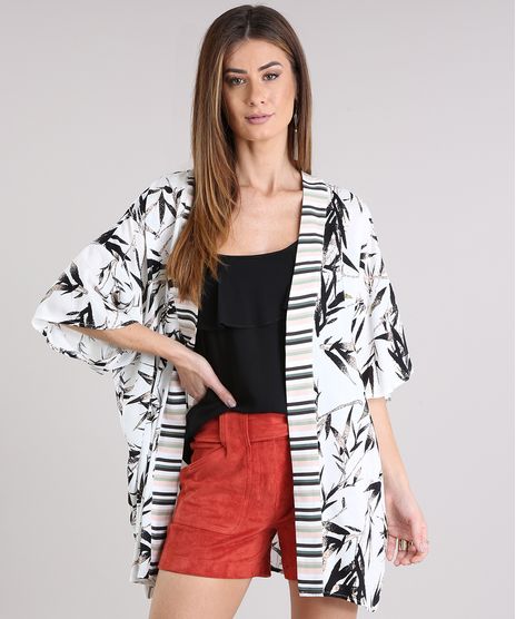 Kimono-Feminino-Estampado-de-Folhagem-manga-Curta-Off-White-8933728-Off_White_1