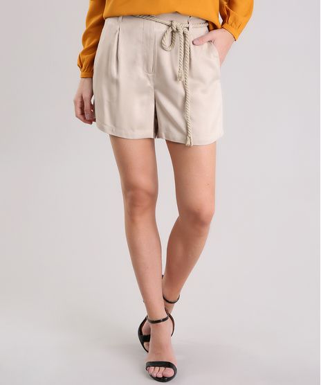 Short-Feminino-Cintura-Alta-com-Cinto-Corda-Kaki-9031433-Kaki_1