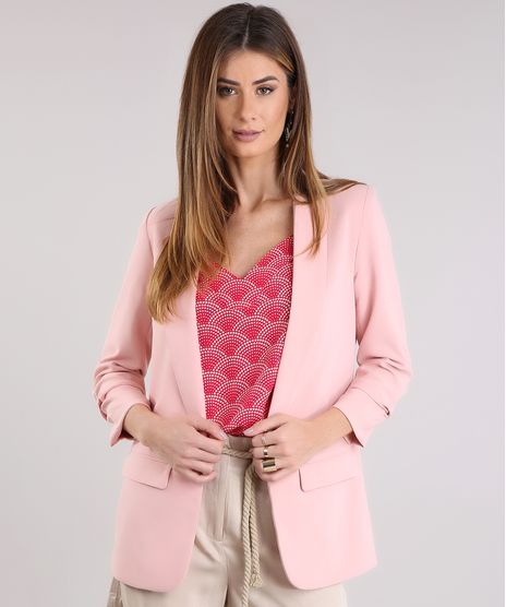 Blazer-Feminino-Longo-Boyfriend-com-Franzido-na-Manga-Rose-8915810-Rose_1