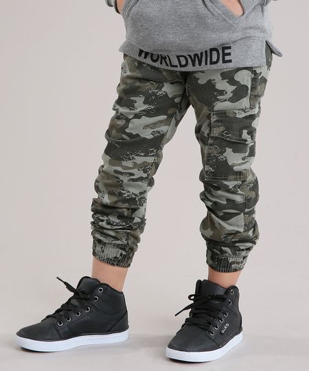 Calca-Infantil-Jogger-Estampada-Camuflada-Barra-com-Elastico-Verde-Militar-9150016-Verde_Militar_1 Calca-Infantil-Jogger-Estampada-Camuflada-Barra-com-Elastico-Verde-Militar-9150016-Verde_Militar_1