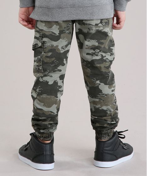 calça camuflada bebe