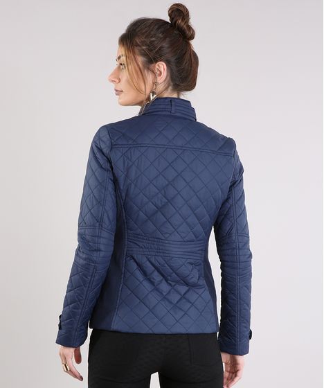 jaqueta matelasse azul marinho