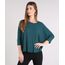 Blusa-Feminina-Manga-Morcego-Canelada-Ampla-Verde-Escuro-8965640-Verde_Escuro_1