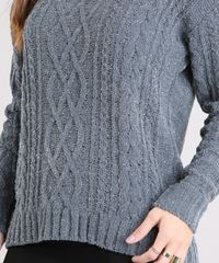 Sueter-Feminino-em-Trico-com-Lurex-Decote-V-Manga-Longa-Chumbo-8882793-Chumbo_4