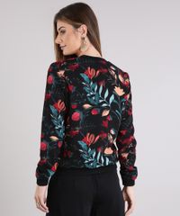 Jaqueta-Feminina-Bomber-Estampada-Floral-com-Bolso-Preta-8934165-Preto_2
