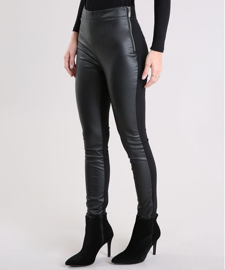 Calca-Feminina-Legging-com-Ziper-Preta-8893825-Preto_1