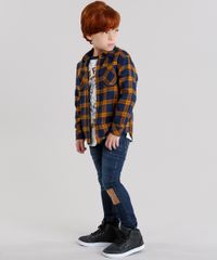 Camisa-Infantil-Xadrez-em-Flanela-Manga-Longa-com-Bolsos-Azul-Marinho-8853266-Azul_Marinho_3