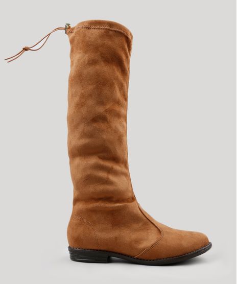 Bota-Infantil-em-Suede-Cano-Alto-Caramelo-9050099-Caramelo_1