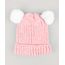 Gorro-Infantil-em-Trico-com-Pompons-e-Forro-em-Fleece-Rosa-8868227-Rosa_1