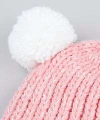 Gorro-Infantil-em-Trico-com-Pompons-e-Forro-em-Fleece-Rosa-8868227-Rosa_3