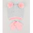 Kit-de-Gorro-Infantil-em-Trico-com-Pompons---Luva-Rosa-8868154-Rosa_1