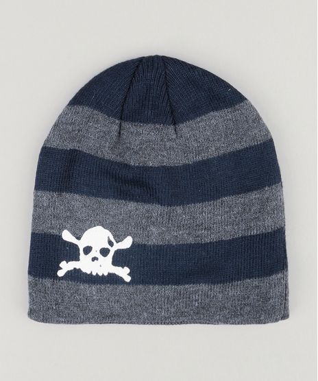 Gorro-Infantil-em-Trico-Listrado-Caveira-Azul-Marinho-8865082-Azul_Marinho_1