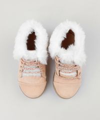 Bota-Infantil-Coturno-com-Pelo-em-Suede-Bege-Claro-9108613-Bege_Claro_4