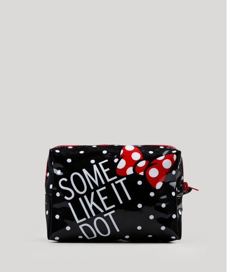 Necessaire-Feminina-Minnie-de-Poa-com-Laco-Preto-8739692-Preto_1