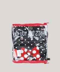 Necessaire-Feminina-Minnie-Estampada-de-Poa-com-Laco-Preto-8739652-Preto_2