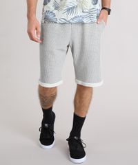 Bermuda-Masculina-em-Moletom-com-Bolsos-Cinza-Mescla-Claro-8886545-Cinza_Mescla_Claro_1