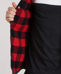 Jaqueta-Masculina-com-Forro-Xadrez-em-Flanela-com-Bolsos-Preta-8868343-Preto_4