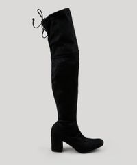 Bota-Feminina-Over-The-Knee-em-Suede-com-Salto-Alto-Preta-9071632-Preto_1