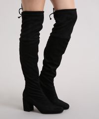 Bota-Feminina-Over-The-Knee-em-Suede-com-Salto-Alto-Preta-9071632-Preto_2