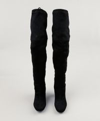 Bota-Feminina-Over-The-Knee-em-Suede-com-Salto-Alto-Preta-9071632-Preto_4