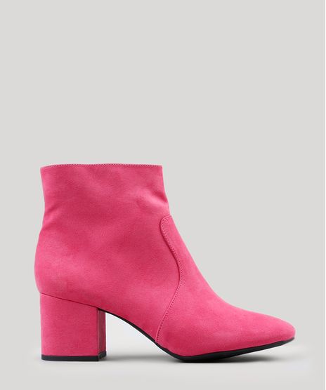 Bota-Feminina-Salto-Baixo-em-Suede-com-Bico-Redondo-Pink-9076679-Pink_1