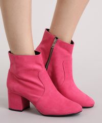 Bota-Feminina-Salto-Baixo-em-Suede-com-Bico-Redondo-Pink-9076679-Pink_2