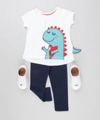 Blusa-Infantil-Dinossauros-com-Glitter-Manga-Curta-Decote-Redondo-em-Algodao---Sustentavel-Off-White-9140899-Off_White_3