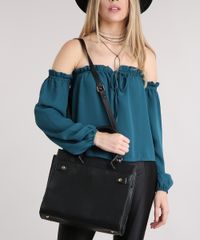 Bolsa-Feminina-Trapezio-com-Alcas-Fixas-Preta-8412332-Preto_2