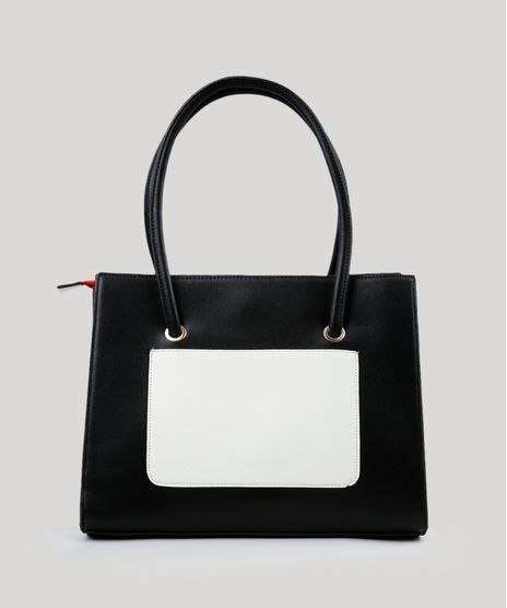 Bolsa-Feminina-Shoulder-com-Bolso-Bicolor-Preta-8890640-Preto_1