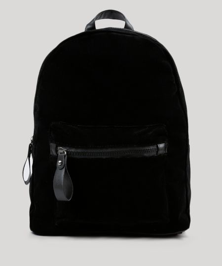 Mochila-Feminina-em-Veludo-com-Bolso-Preta-8883338-Preto_1 Mochila-Feminina-em-Veludo-com-Bolso-Preta-8883338-Preto_1