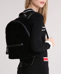 Mochila-Feminina-em-Veludo-com-Bolso-Preta-8883338-Preto_2