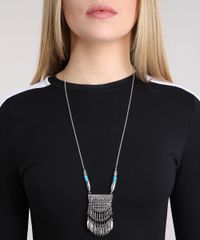 Colar-Feminino-Duplo-Longo-com-Franja-Prateado-9029795-Prateado_2