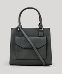 Bolsa-Feminina-Trapezio-com-Bolsos-e-Alca-Removivel-Chumbo-8883248-Chumbo_1