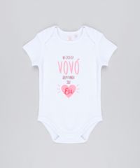Body-Infantil--Na-Casa-da-Vovo-Quem-Manda-Sou-Eu--em-Manga-Curta-com-Decote-Redondo-em-Algodao---Sustentavel-Branco-8920491-Branco_1