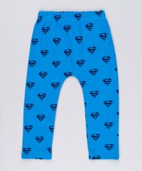 Calca-Infantil-Super-Homem-Estampada-em-Algodao---Sustentavel-Azul-8928760-Azul_2
