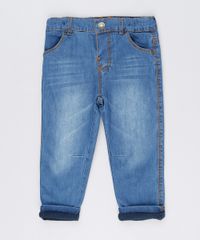 Calca-Jeans-Infantil-com-Forro-em-Malha--Azul-Medio-8865950-Azul_Medio_1