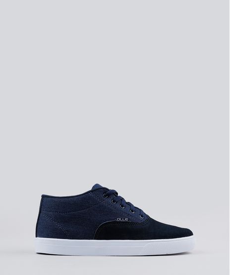 Tenis-Masculino-Ollie-Cano-Alto-em-Suede-com-Jeans-Azul-Marinho-9182190-Azul_Marinho_1
