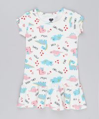 Vestido-Infantil-Estampado-de-Dinossauros-com-Algodao---Sustentavel-Manga-Curta-Decote-Redondo-Off-White-9151582-Off_White_1