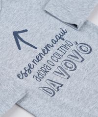Body-Infantil--Esse-Nenem-Aqui-Adora-O-Colinho-da-Vovo--Manga-Longa-Decote-Redondo-em-Algodao---Sustentavel-Cinza-Mescla-8921654-Cinza_Mescla_4