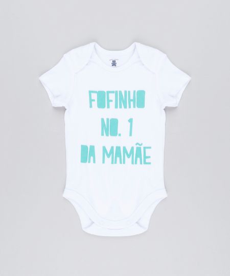 Body-Infantil--Fofinho-N-1-da-Mamae--Manga-Curta-Decote-Redondo-em-Algodao---Sustentavel-Branco-8920567-Branco_1