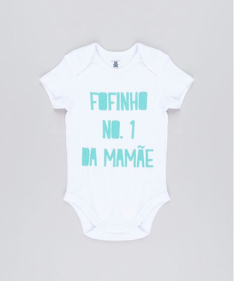 Body-Infantil--Fofinho-N-1-da-Mamae--Manga-Curta-Decote-Redondo-em-Algodao---Sustentavel-Branco-8920567-Branco_1