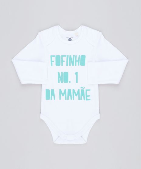 Body-Infantil--Fofinho-N-1-da-Mamae--Manga-Longa-Decote-Redondo-em-Algodao---Sustentavel-Branco-8921632-Branco_1