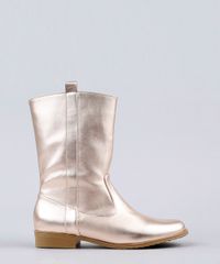 Bota-Infantil-Feminina-Cano-Medio-Metalizada-Rose-9143746-Rose_1