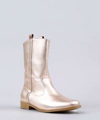 Bota-Infantil-Feminina-Cano-Medio-Metalizada-Rose-9143746-Rose_2