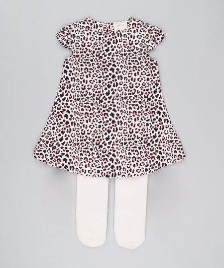 Vestido-Infantil-Estampado-Animal-Print-Manga-Curta-Decote-Redondo---Meia-Calca-Bege-8877295-Bege_1 Vestido-Infantil-Estampado-Animal-Print-Manga-Curta-Decote-Redondo---Meia-Calca-Bege-8877295-Bege_1