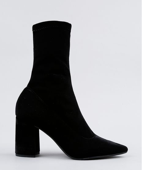 Bota-Meia-Feminina-em-Veludo-Bico-Fino-Salto-Alto-Preta-9075705-Preto_1