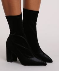 Bota-Meia-Feminina-em-Veludo-Bico-Fino-Salto-Alto-Preta-9075705-Preto_2