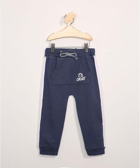Calca-Infantil-Jogger-com-Bolso-Canguru--It-s-Okay--Azul-Marinho-9789307-Azul_Marinho_1