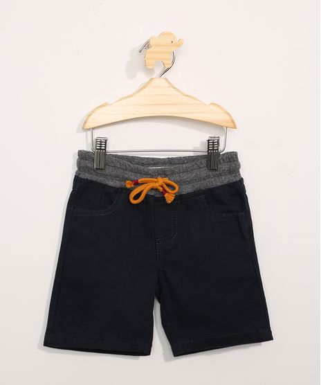 Bermuda-de-Sarja-Infantil-com-Bolsos-Azul-Marinho-9978511-Azul_Marinho_1
